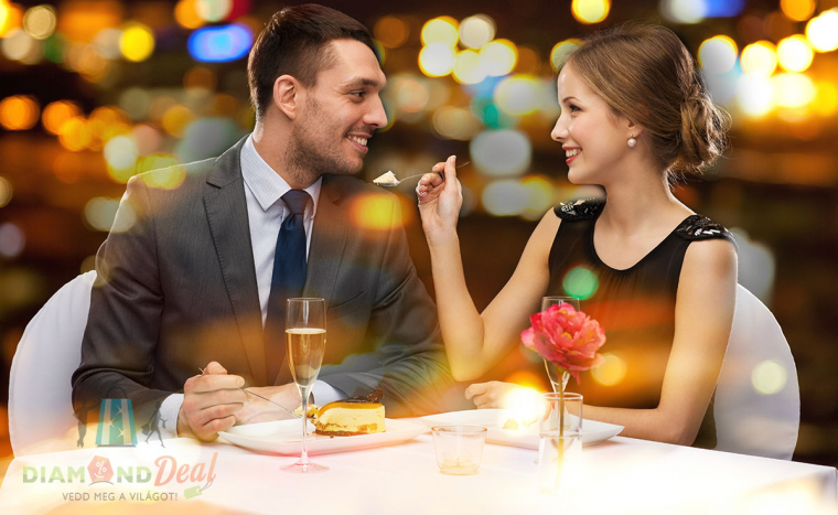 Gyertyafényes romantikus vacsora pezsgővel, desszerttel, rózsaszirmokkal Újbudán