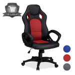 Gamer szék 3 színben, színes háttámlával - basic