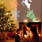 Elemes LED projektor fényjáték - születésnap, karácsony, halloween