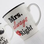 Mr. Right & Mrs. Always Right bögrék