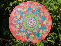 Egyedi, kézzel festett selyem mandala + személyre szóló színelemzés és életstratégiai tanácsadás