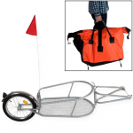Kerékpár utánfutó, cipzáros táskával és ingyenes házhozszállítással