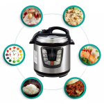 Multifunkciós főzőedény, slow cooker 6 literes