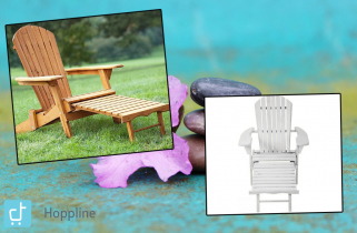 Kerti fa szék kihúzható lábtartóval, több színben