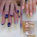 Műköröm építés választható S-M méretben, 1-1 köröm díszítésével, kombinált manikűrrel