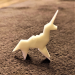 3D nyomtatott origami fülbevaló