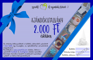 2.000 Ft értékű ajándékutalvány a Szeret3D termékeire!