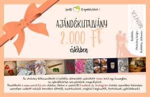 2.000 Ft értékű esküvői ajándékutalvány a Szeret3D termékeire!