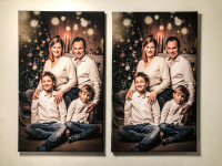 Páros, vagy családi fotózás, műteremben karácsonyi hangulatban a XI. kerületben
