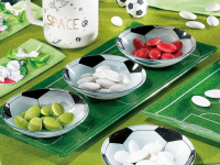 Futball-focipálya üveg tál és kínáló szett 4 db-os