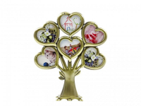 Családfa keret 6 db fényképhez arany vagy ezüst színben