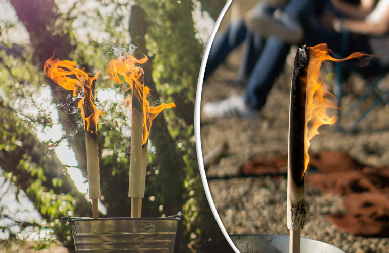 Csepegésmentes szúnyogriasztó fáklya 2 db/csomag!