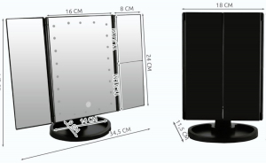 Univerzális LED kozmetikai tükör a tökéletes sminkhez
