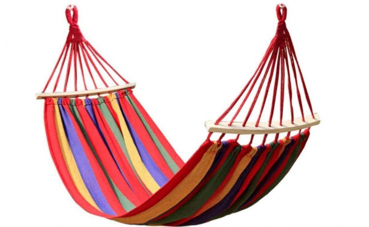  Relaxációs függőágy fa merevítéssel és tárolózsákkal 190x80 cm