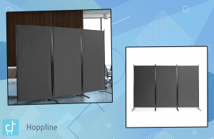 Mobil térelválasztó szürke 260 cm x 180 cm 